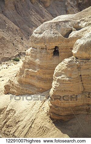 Stock Photograph - Qumran caves; Qumran, Israel. Fotosearch