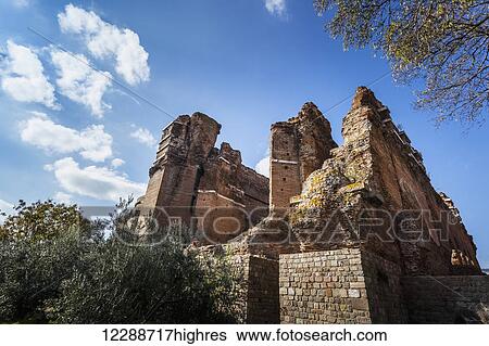 Stock Photograph - Red Basilica, one of the seven important churches in Christianity; Pergamum, Turkey. Fotosearch