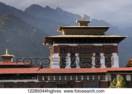 Rinpung Dzong; Paro, Bhutan View Large Photo Image Stock Photograph - Rinpung Dzong; Paro, Bhutan. Fotosearch