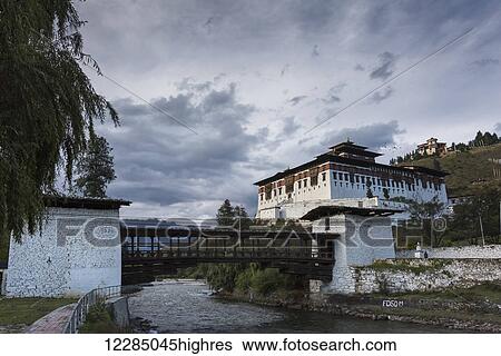 Stock Photograph - Rinpung Dzong; Paro, Bhutan. Fotosearch