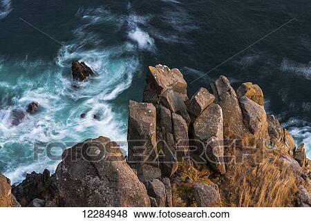 Stock Photo - Rocks and surf are spectacular at Oswald West State Park; Oregon, United States of America. Fotosearch