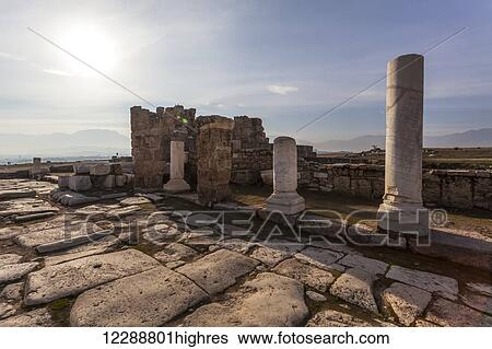 Ruins of ancient Laodicea, a prosperous Roman market town on the trade route from the east, famous for its woolen and cotton cloths, and an early centre of Christianity and one of the Seven Churches of Revelation; Laodicea, Turkey View Large Photo Image Stock Photograph - Ruins of ancient Laodicea, a prosperous Roman market town on the trade route from the east, famous for its woolen and cotton cloths, and an early centre of Christianity and one of the Seven Churches of Revelation; Laodicea, Turkey. Fotosearch