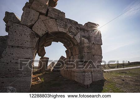 Stock Photograph - Ruins of ancient Laodicea, an early centre of Christianity and one of the Seven Churches of Revelation; Laodicea, Turkey. Fotosearch