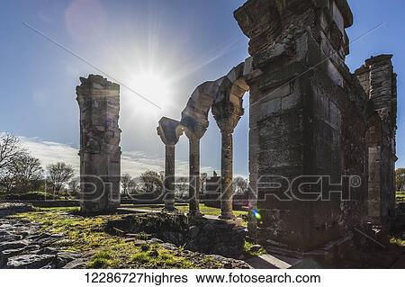 Stock Photograph - Ruins of Basilica B; Philippi, Greece. Fotosearch