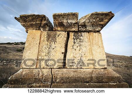 Ruins of graves, Hierapolis; Pamukkale, Turkey View Large Photo Image Stock Photograph - Ruins of graves, Hierapolis; Pamukkale, Turkey. Fotosearch