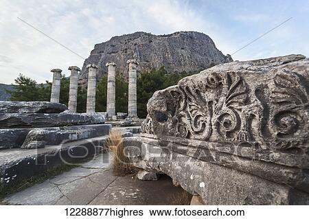 Ruins of the Sanctuary of Athena; Priene, Turkey View Large Photo Image Stock Photograph - Ruins of the Sanctuary of Athena; Priene, Turkey. Fotosearch