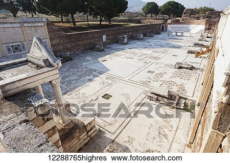 Stock Photograph - Ruins of the Synagogue of Sardis; Sardis, Turkey. Fotosearch