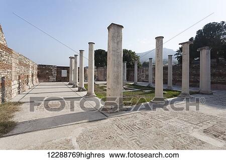 Stock Photograph - Ruins of the Synagogue of Sardis; Sardis, Turkey. Fotosearch