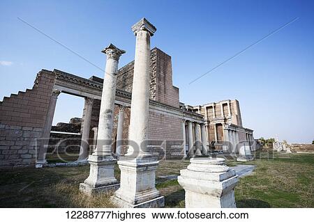 Ruins of the Synagogue of Sardis; Sardis, Turkey View Large Photo Image Stock Photograph - Ruins of the Synagogue of Sardis; Sardis, Turkey. Fotosearch