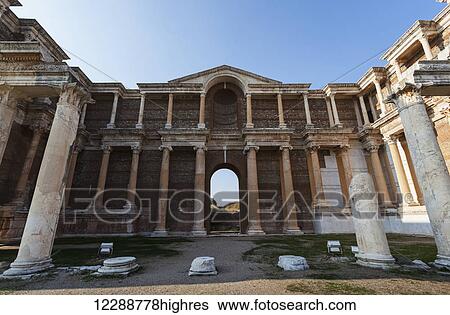 Ruins of the Synagogue of Sardis; Sardis, Turkey View Large Photo Image Stock Photograph - Ruins of the Synagogue of Sardis; Sardis, Turkey. Fotosearch