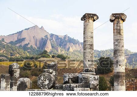 Ruins of the Temple of Artemis; Sardis, Turkey View Large Photo Image Stock Photograph - Ruins of the Temple of Artemis; Sardis, Turkey. Fotosearch