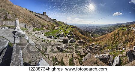 Ruins of the Temple of Dionysus; Pergamon, Turkey View Large Photo Image Stock Photograph - Ruins of the Temple of Dionysus; Pergamon, Turkey. Fotosearch
