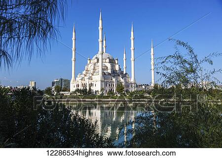 Stock Photograph - Sabanci Mosque; Adana, Turkey. Fotosearch