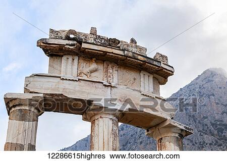 Sanctuary of Athena; Delphi, Greece View Large Photo Image Stock Photograph - Sanctuary of Athena; Delphi, Greece. Fotosearch