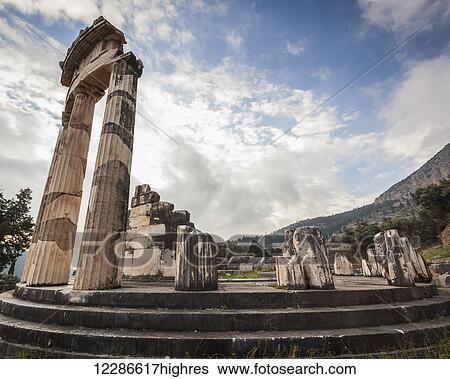 Sanctuary of Athena; Delphi, Greece View Large Photo Image Stock Photograph - Sanctuary of Athena; Delphi, Greece. Fotosearch