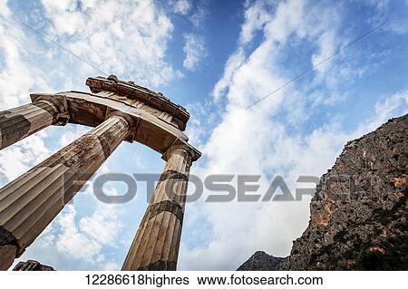 Stock Photograph - Sanctuary of Athena; Delphi, Greece. Fotosearch