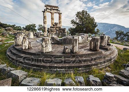 Sanctuary of Athena; Delphi, Greece View Large Photo Image Stock Photograph - Sanctuary of Athena; Delphi, Greece. Fotosearch