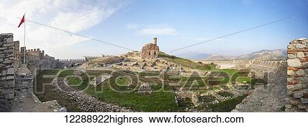 Stock Photograph - Selcuk Castle and mosque; Ephesus, Turkey. Fotosearch
