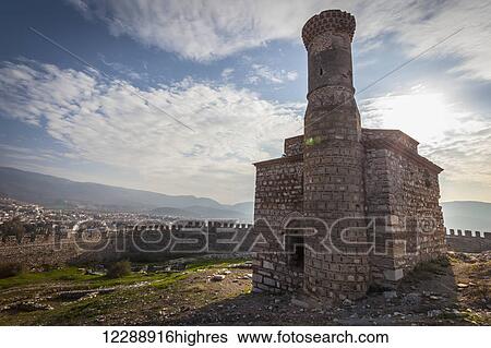 Selcuk Castle and mosque with minaret; Ephesus, Turkey View Large Photo Image Stock Photograph - Selcuk Castle and mosque with minaret; Ephesus, Turkey. Fotosearch