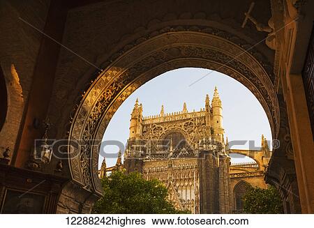 Stock Photograph - Seville Cathedral; Seville, Andalusia, Spain. Fotosearch