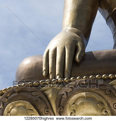 Stock Photograph - Shakyamuni Buddha; Thimphu, Bhutan. Fotosearch