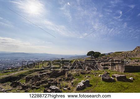 Stock Photograph - Site of ancient ruins; Pergamum, Turkey. Fotosearch