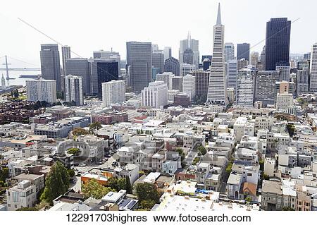 Skyscrapers in a cityscape of San Francisco; San Francisco, California, United States of America View Large Photo Image Stock Photograph - Skyscrapers in a cityscape of San Francisco; San Francisco, California, United States of America. Fotosearch