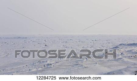 Stock Photography - Snowy landscape; Barrow, Alaska, United States of America. Fotosearch