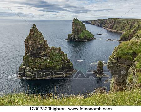 Stock Photograph - Stacks of Duncansby; Scotland. Fotosearch