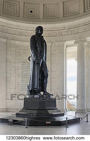 Statue at Thomas Jefferson Memorial; Washington, District of Columbia, United States of America View Large Photo Image Stock Photograph - Statue at Thomas Jefferson Memorial; Washington, District of Columbia, United States of America. Fotosearch