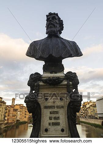 Statue of a man on Ponte Vecchio; Florence, Toscana, Italy View Large Photo Image Stock Photograph - Statue of a man on Ponte Vecchio; Florence, Toscana, Italy. Fotosearch