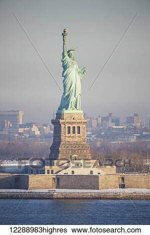 Statue of Liberty; Manhattan, New York, United States of America View Large Photo Image Stock Photograph - Statue of Liberty; Manhattan, New York, United States of America. Fotosearch