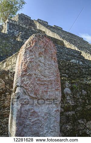 Stela 43 on Structure 2, Calakmul Mayan archaeological site; Campeche, Mexico View Large Photo Image Stock Photo - Stela 43 on Structure 2, Calakmul Mayan archaeological site; Campeche, Mexico. Fotosearch
