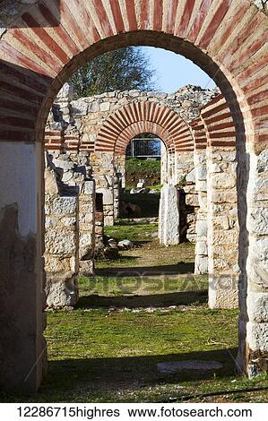 Stone arches at the amphitheatre; Philippi, Greece View Large Photo Image Stock Photograph - Stone arches at the amphitheatre; Philippi, Greece. Fotosearch
