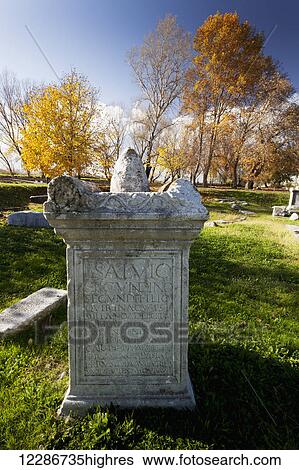 Stock Photograph - Stone tablet with greek writing; Philippi, Greece. Fotosearch