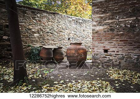 Stock Photograph - Stone walls of Church of St. George; Thessaloniki, Greece. Fotosearch