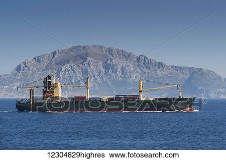 Straits of Gibraltar; Morocco View Large Photo Image Stock Photograph - Straits of Gibraltar; Morocco. Fotosearch