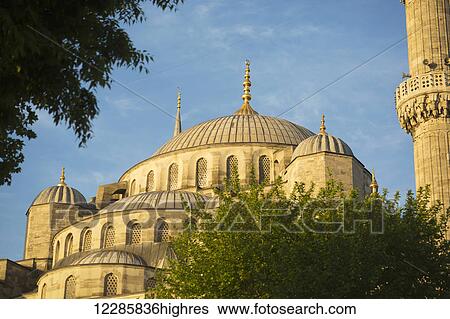 Stock Photograph - Sultan Ahmed Mosque; Istanbul, Turkey. Fotosearch