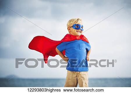 Stock Photograph - Superhero Kid. Fotosearch