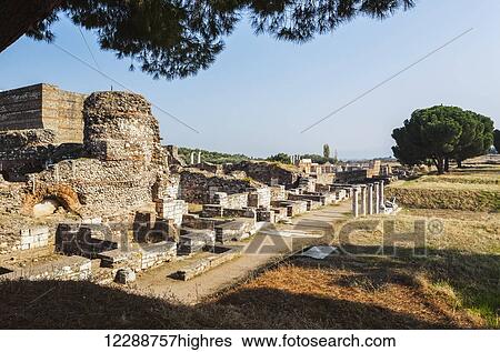 Synagogue of Sardis and the Royal Road; Sardis, Turkey View Large Photo Image Stock Photograph - Synagogue of Sardis and the Royal Road; Sardis, Turkey. Fotosearch