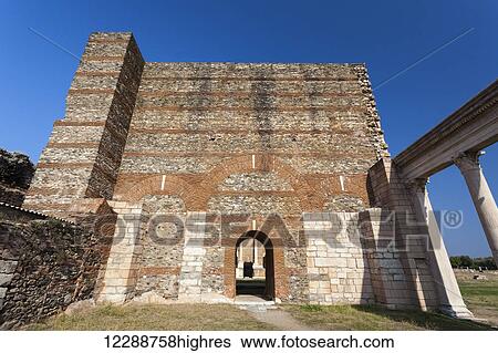 Stock Photograph - Synagogue of Sardis; Sardis, Turkey. Fotosearch