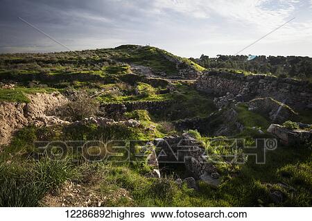 Stock Photograph - Tel Lakhish, national park; Lakhish, Israel. Fotosearch