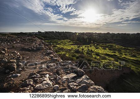 Stock Photograph - Tel Lakhish, national park; Lakhish, Israel. Fotosearch