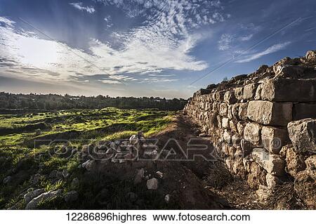 Stock Photograph - Tel Lakhish, national park; Lakhish, Israel. Fotosearch