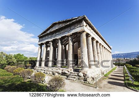 Temple of Hephaestus; Athens, Greece View Large Photo Image Stock Photograph - Temple of Hephaestus; Athens, Greece. Fotosearch