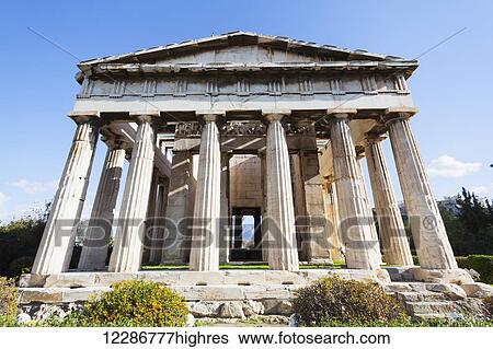Temple of Hephaestus; Athens, Greece View Large Photo Image Stock Photograph - Temple of Hephaestus; Athens, Greece. Fotosearch