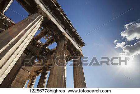 Stock Photograph - Temple of Hephaestus; Athens, Greece. Fotosearch