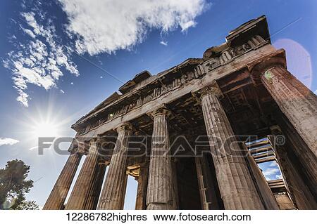 Temple of Hephaestus; Athens, Greece View Large Photo Image Stock Photograph - Temple of Hephaestus; Athens, Greece. Fotosearch
