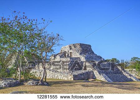 Temple of Painted Niches, Mayapan Mayan archaeological site; Yucatan, Mexico View Large Photo Image Stock Photography - Temple of Painted Niches, Mayapan Mayan archaeological site; Yucatan, Mexico. Fotosearch
