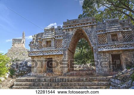 Picture - The Arch, Labna, Mayan Ruins; Yucatan, Mexico . Fotosearch